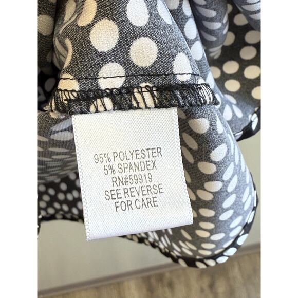 Apt. 9 Black & White Polka Dot Stretch Blouse | Size Small - Picture 3 of 4